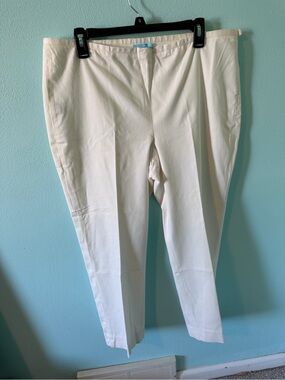 J. McLaughlin Women’s white cotton Side zip size 14 vacation coastal lux